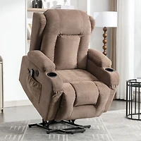 Streamdale Brown Power Lift Recliner Chair with Heat, Massage & Usb Port