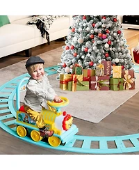 6V Electric Kids Ride On Train Motorized Toy w/ Track & 6 Wheels