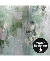 71x74 Abstract Shower Curtain - Leaf It Alone by Christine Olmstead