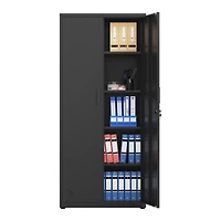 Tall Storage Cabinet - 2 Doors, 4 Partitions