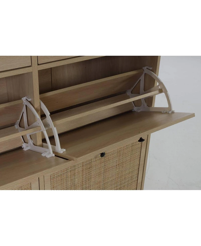 Simplie Fun Narrow Wooden Shoe Cabinet Set - 2 Pack