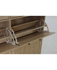 Simplie Fun Narrow Wooden Shoe Cabinet Set - 2 Pack