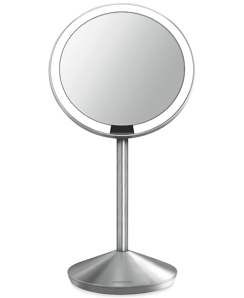 simplehuman 5" Sensor Travel Makeup Mirror, 10x Magnification and Adjustable Brightness