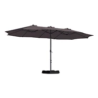 Mondawe 15 ft Double Sided Twin Outdoor Patio Market Umbrella