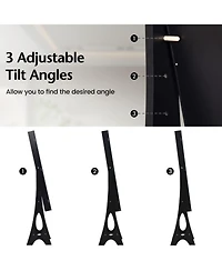Sugift Freestanding Jewelry Cabinet Armoire Organizer with Bevel Edge Mirror