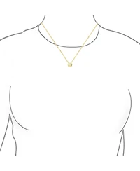 Bling Jewelry Minimalist World Peace Sign Pendant Necklace in Gold Plated Sterling Silver