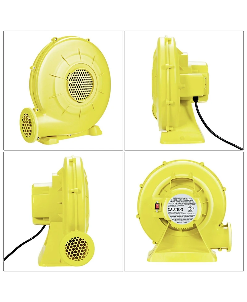 Slickblue 350 Watt 0.5 Hp Air Blower Pump Fan for Inflatable Bounce House and Bouncy Castle