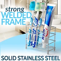Stainless Steel Toothbrush Holders with 5 Colorful Toothbrush Cases Included