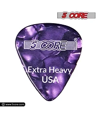 5 Core Celluloid Guitar Picks 12Pack Extra Heavy Gauge Plectrums for Acoustic Electric Bass Guitars - G Pick Exh Pr 12PK