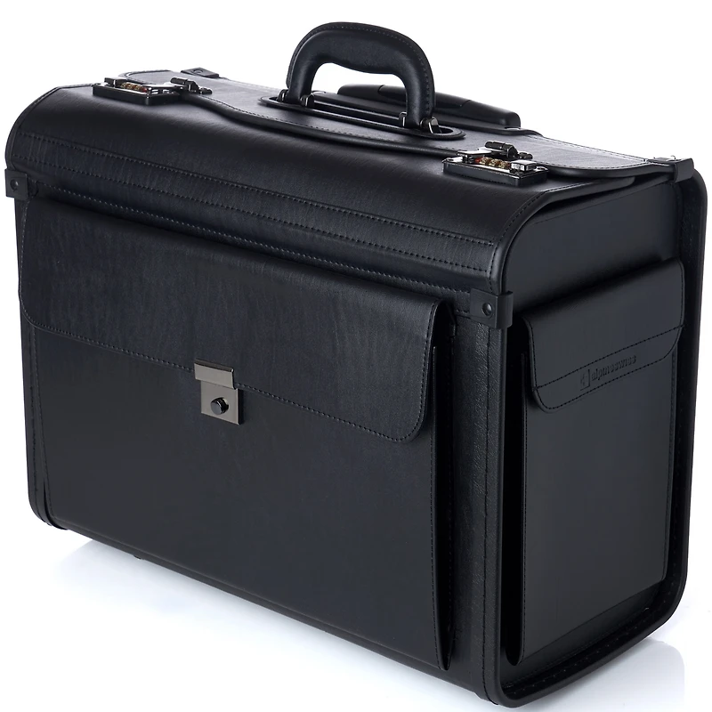 Alpine Swiss 19 Wheeled Briefcase Rolling Case Sales Sample Pilot Lawyer Attache