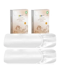 California Design Den 2-Pack 100% Organic Cotton Fitted Sheets only, Percale Gots Certified, Soft & Crisp, Lightweight, Snug-Fit