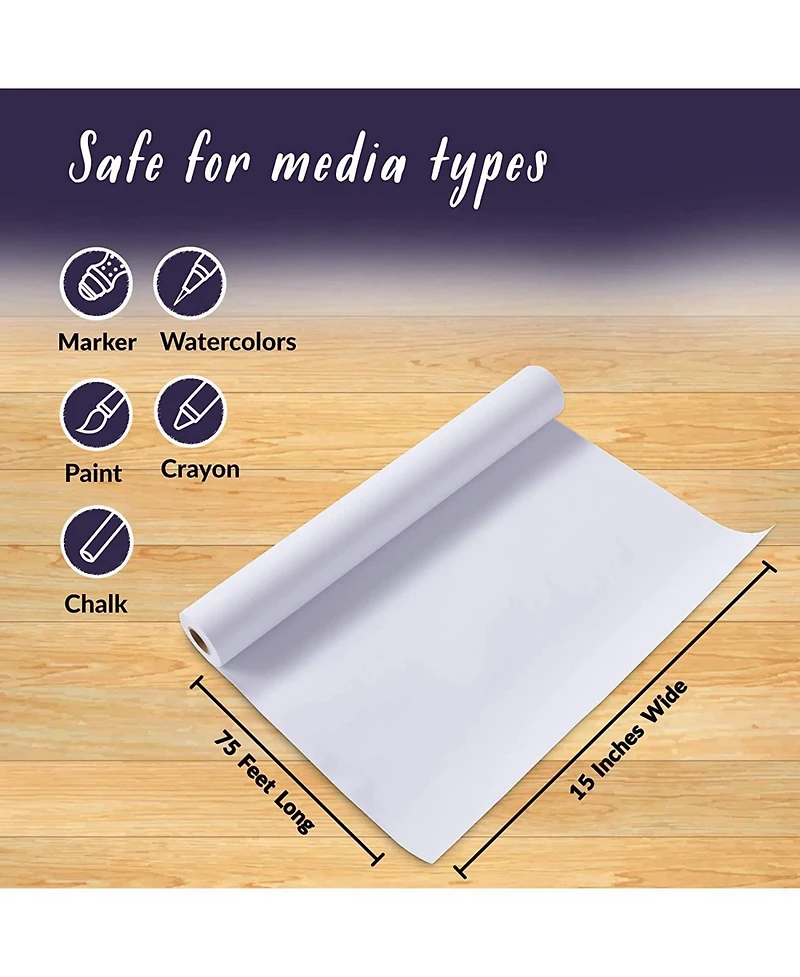 Incredible Value 3-Pack Easel Paper Roll (15 Inches x 75 Foot)