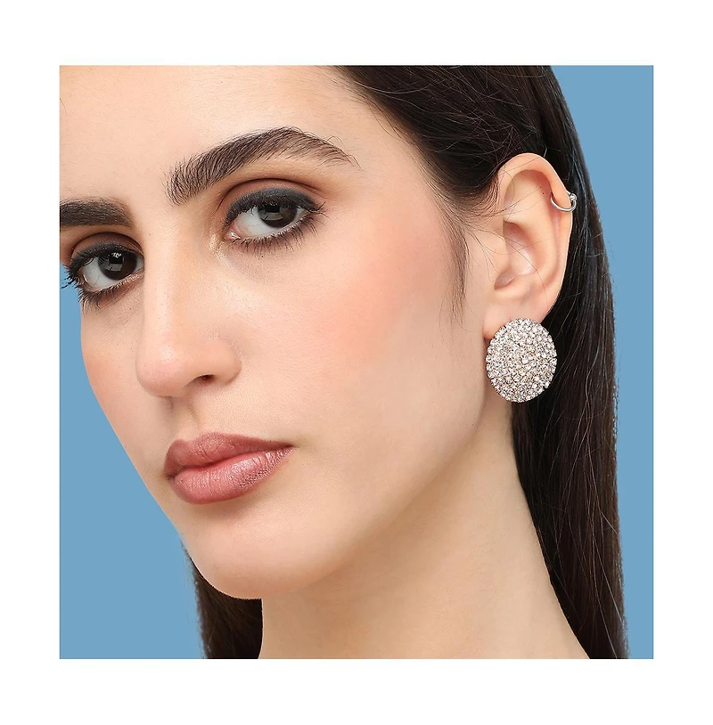 Sohi Women's Circular Stud Earrings