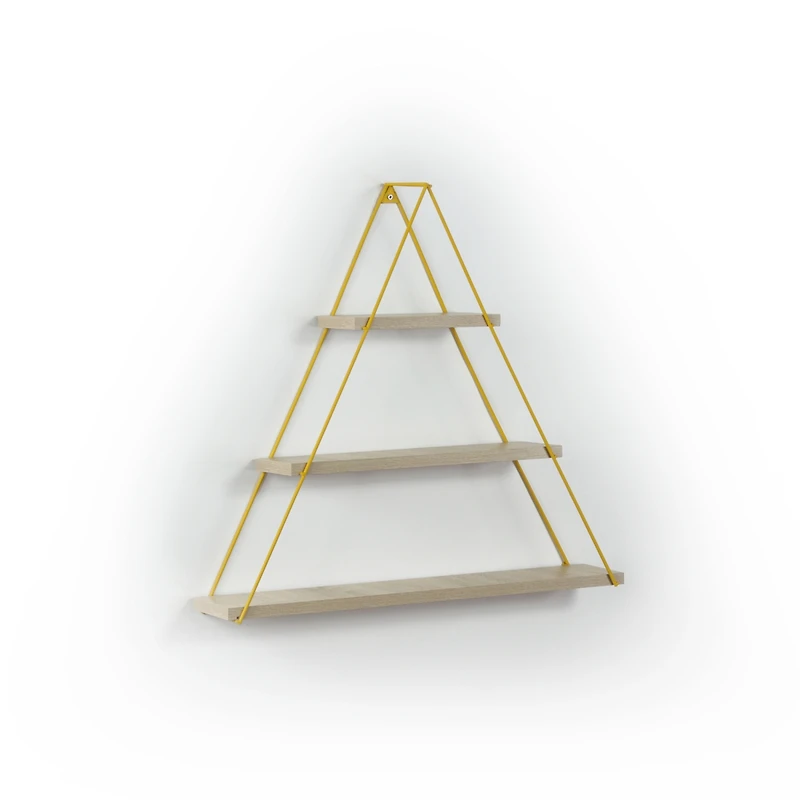 Simplie Fun Moset Floating Wall Decor Wall Mounted Rustic Decorative Hanging Metal Bracket Triangle Shelf