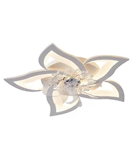 Streamdale Furniture 27In Ceiling Fan With Lights Remote Contro Dimmable Led, 6 Gear Wind Speed Fan Light