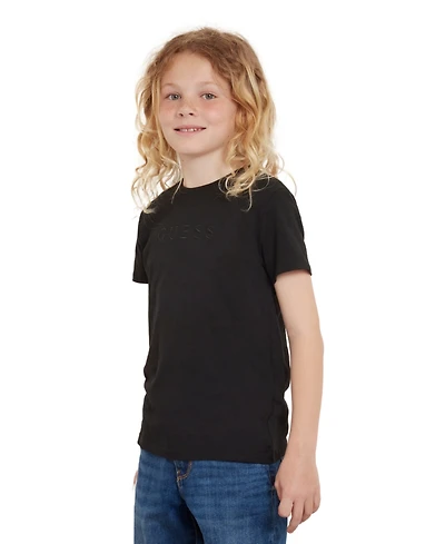 Guess Big Boys Short Sleeve Embroidered Logo T-shirt