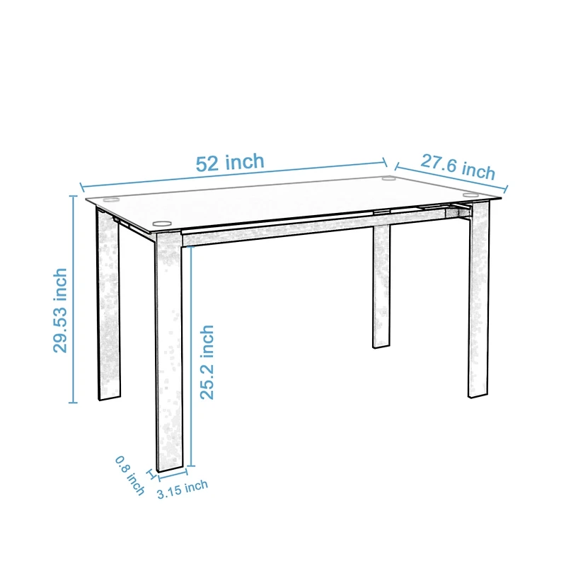 Streamdale Furniture Dining Table, Safety And Easy To Clean, Multi-Function Table For Dining And Living Room