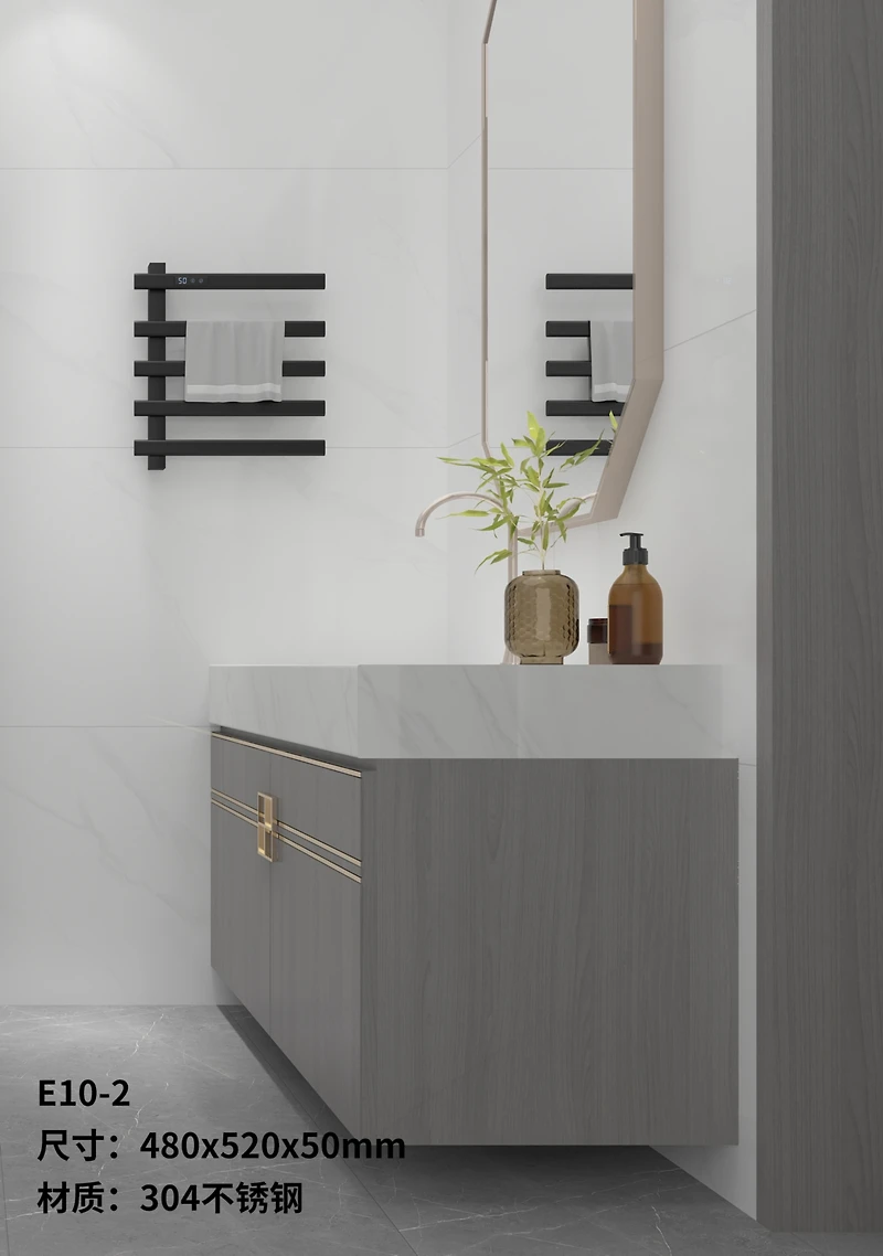 Electric Heated Towel Rack Wall Mounted Drying Rack, Stainless Steel Towel Warmer 5 Bars