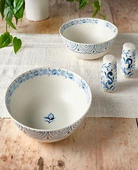 Fitz and Floyd Sicily Serve Bowls Plus Salt Pepper Set