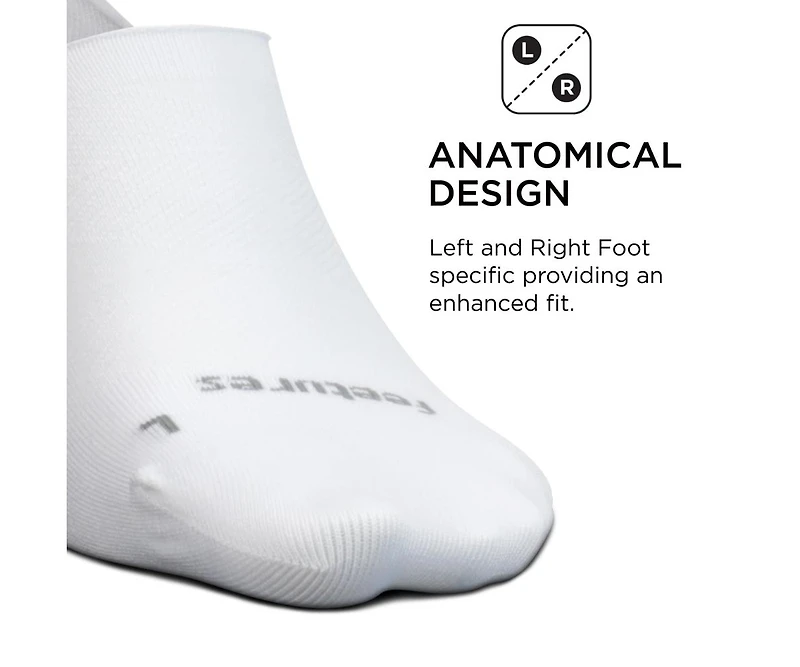 Feetures Men's Elite Ultralight Invisible Socks - Anti-Slip Sport Sock Liner with Targeted Compression