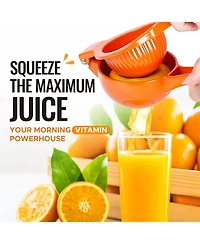 Premium Quality Metal Orange Squeezer, Citrus Juicer, Manual Press for Extracting the Most Juice Possible