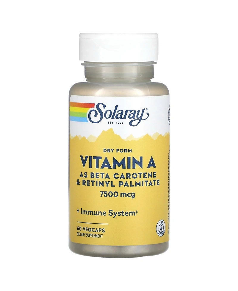 Solaray Dry Form Vitamin A 7 500 mcg