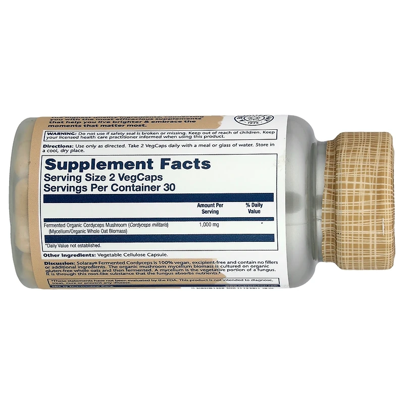 Solaray Cordyceps Fermented Mushrooms