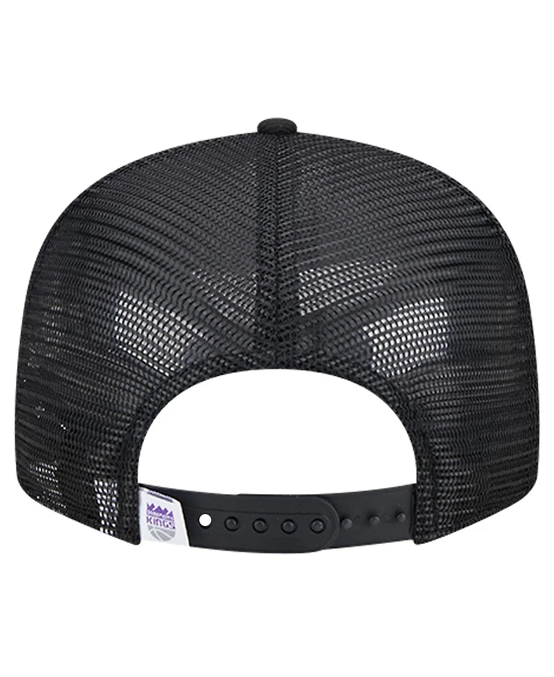 New Era Men's Gray Sacramento Kings Evergreen Meshback 9FIFTY Snapback Hat