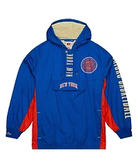 Mitchell Ness Men's New York Knicks Big Tall Hardwood Classics Team Og 2.0 Anorak Hoodie Quarter-Zip Windbreaker Jacket