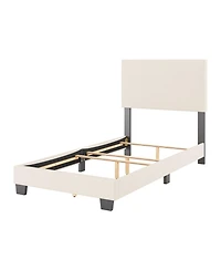 Amber & Emily Upholstered Modern Single Boucle Bed