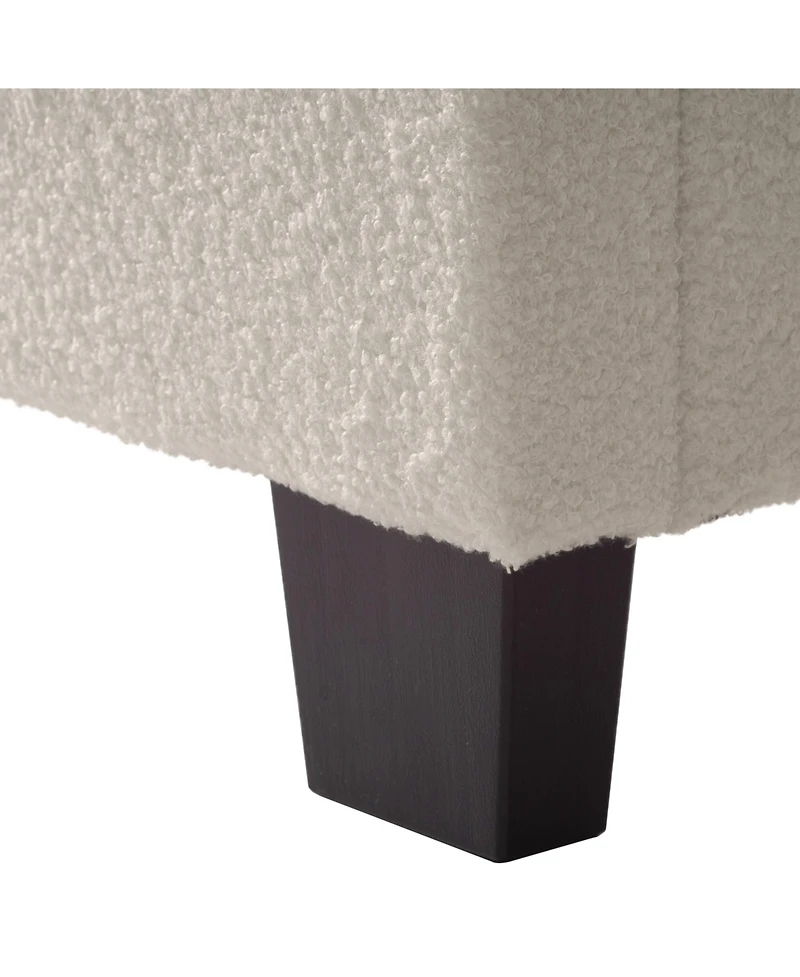 Amber & Emily Upholstered Modern Single Boucle Bed