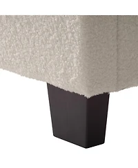 Amber & Emily Upholstered Modern Single Boucle Bed