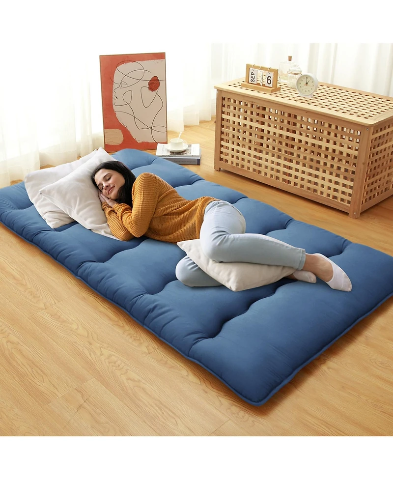 Caromio Twin Size Futon Mattress Floor Mattress Pad Portable Dorm Sleeping Pad, 39"x 80"