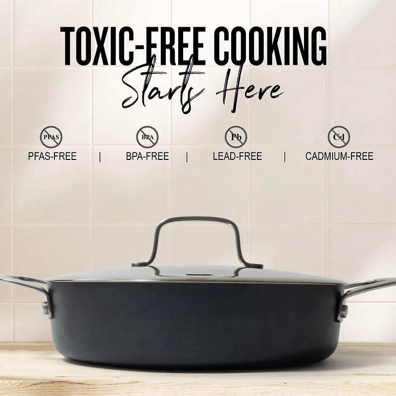 Alva Maestro 3.5Qt Ceramic Saute Pan with Lid - 9.5"