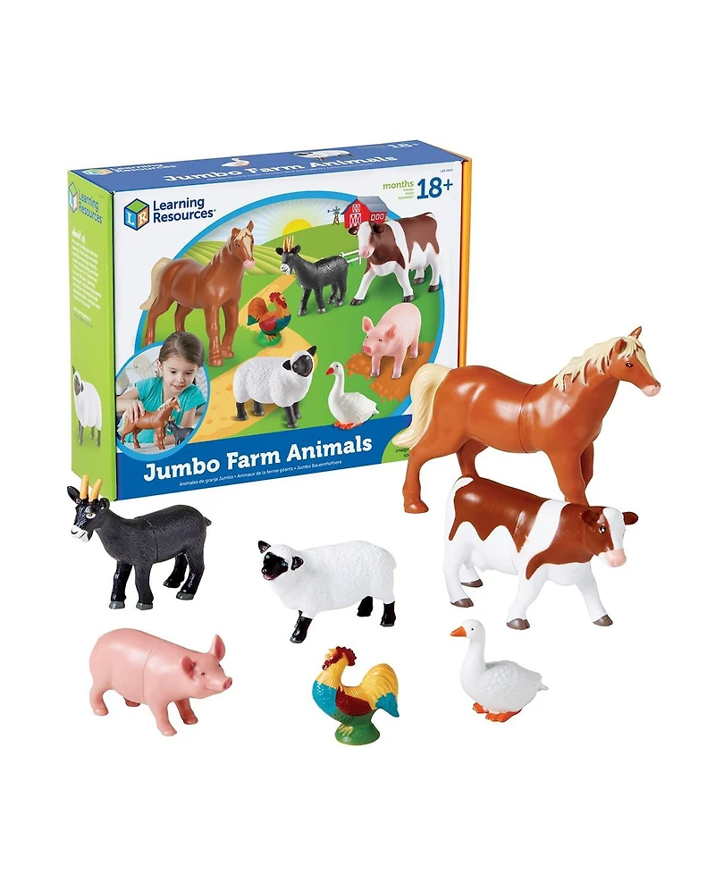 Learning Resources Jumbo Farm Animals - set of 7