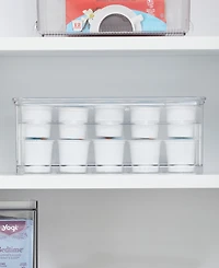 iDesign Plastic 2-Tier Coffee Pod Organizer with Lid, The Linus Collection 7.25" x 10.75" x 4.25" Clear