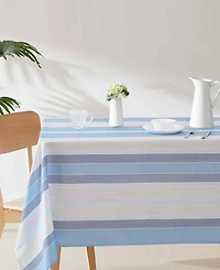 Izod Breakers Stripe Water-Resistant Indoor and Outdoor Tablecloth
