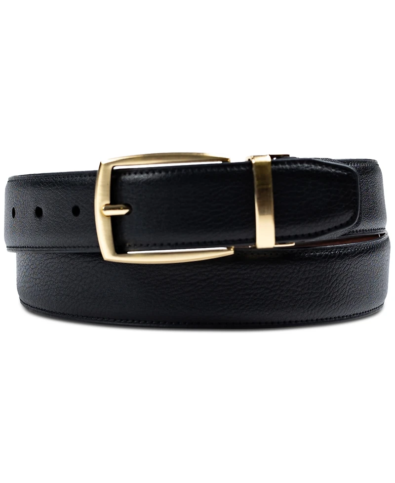 Club Room Men's Reversible Pebble Belt, Created for Macy's