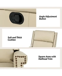 Anselm Transitional Recliner with Nailhead Trim