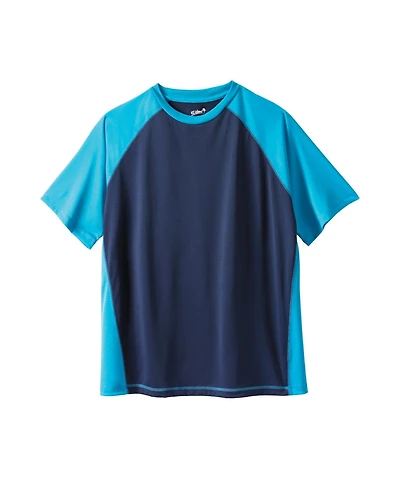 KingSize Tall Cling-Free Raglan Short Sleeve Swim Shirt
