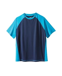 KingSize Tall Cling-Free Raglan Short Sleeve Swim Shirt
