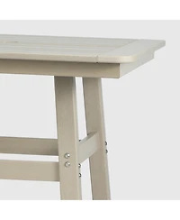 WestinTrends 5-Piece Hdpe Outdoor Patio Dining Bar Bistro Table Set with Counter High Stools