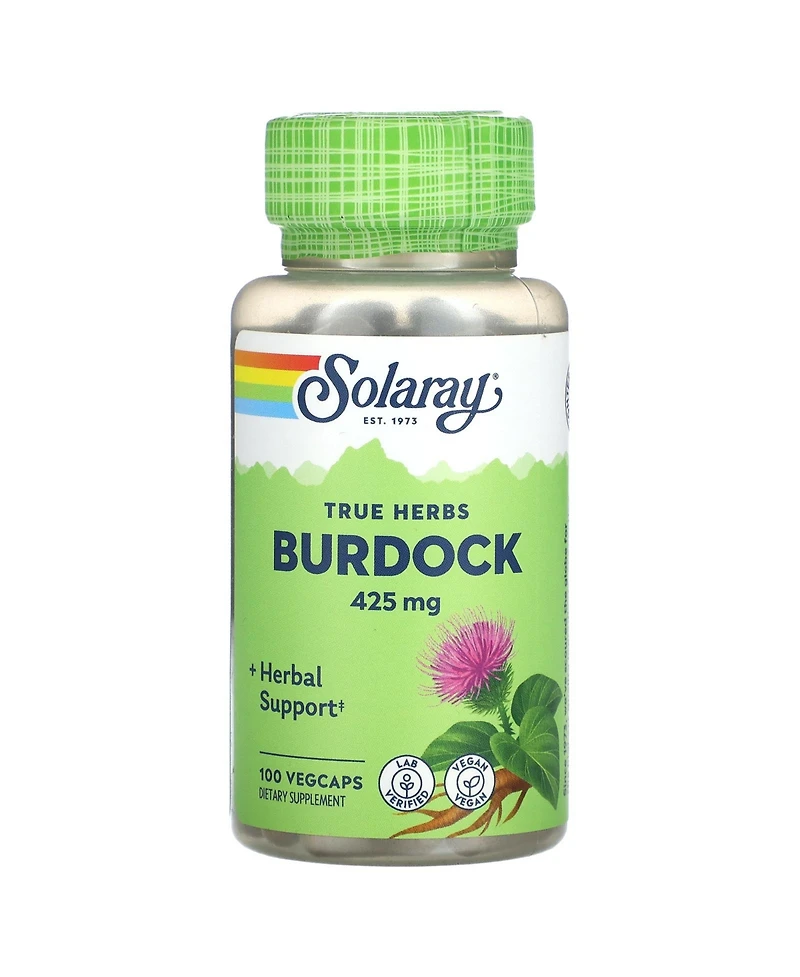Solaray True Herbs Burdock 425 mg - 100 VegCaps