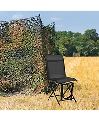 Slickblue All weather Outdoor Foldable 360 Degree Swivel Chair with Iron Frame