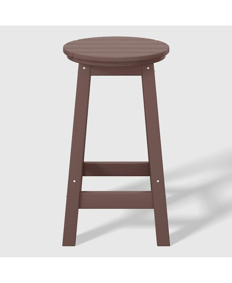 WestinTrends 5-Piece Hdpe Outdoor Patio Dining Bar Bistro Table Set with Counter High Round Stools