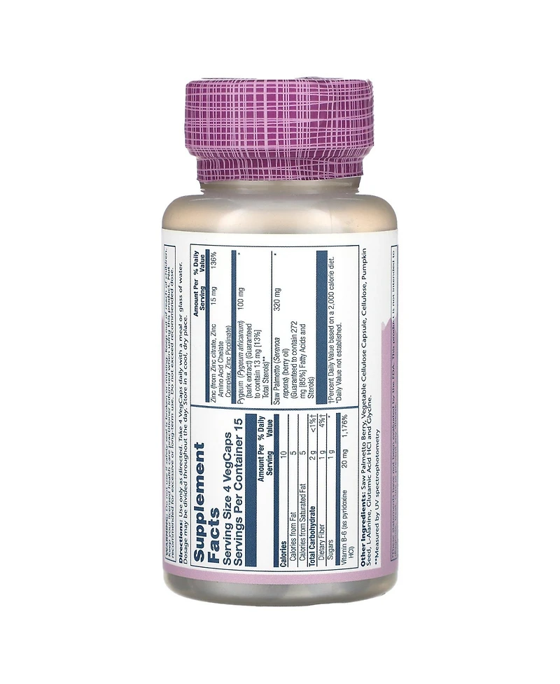 Solaray Vital Extracts Saw Palmetto & Pygeum with Zinc