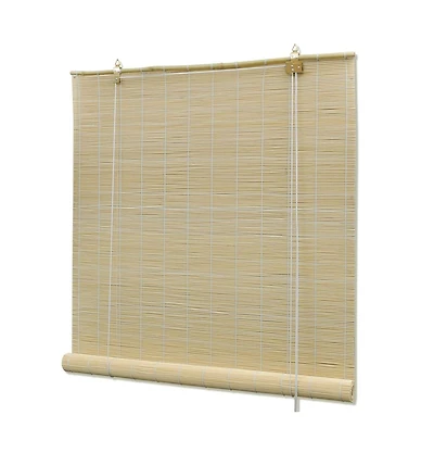 vidaXL Natural Bamboo Roller Blinds 55.1"x63"