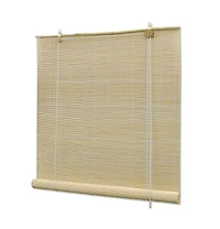 vidaXL Natural Bamboo Roller Blinds 55.1"x63"