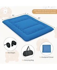 Slickblue Foldable Futon Mattress with Washable Cover and Carry Bag for Camping