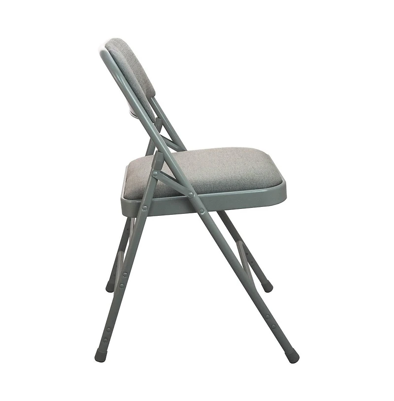 Emma+Oliver Padded Metal Folding Chair - Fabric Seat